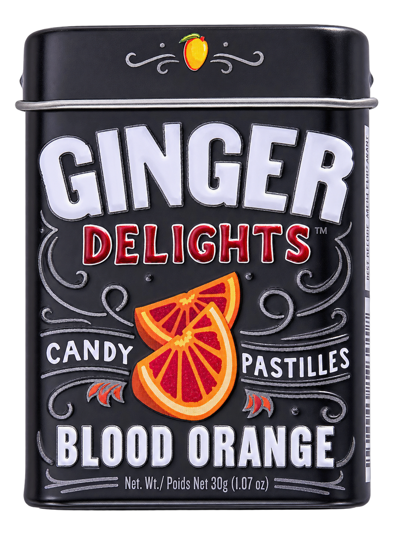 Ginger Delights Blood Orange candy pastilles tin