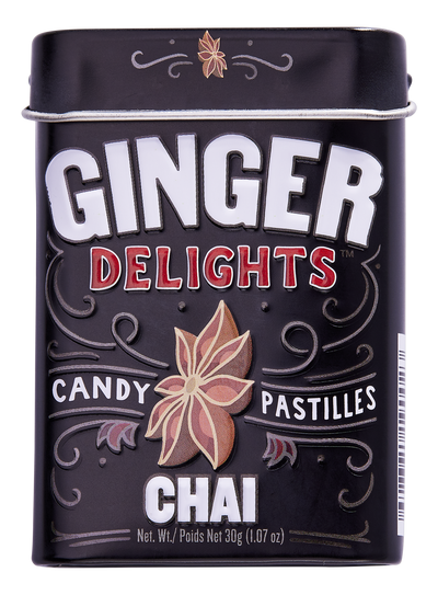 Ginger Delights Spicy Chai candy pastilles tin