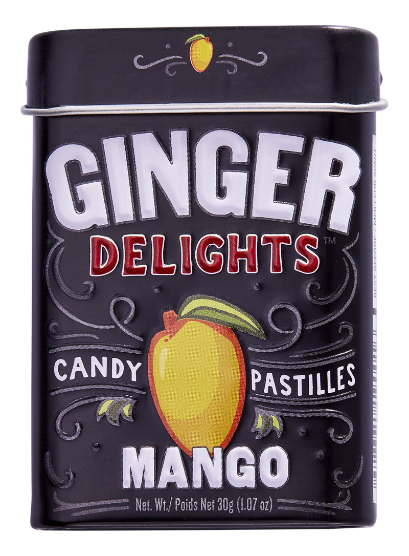 Ginger Delights Mango candy pastilles tin