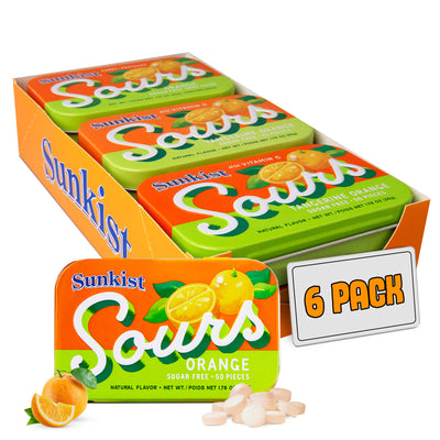 Sunkist Sours Tangerine Orange 6-Pack tray