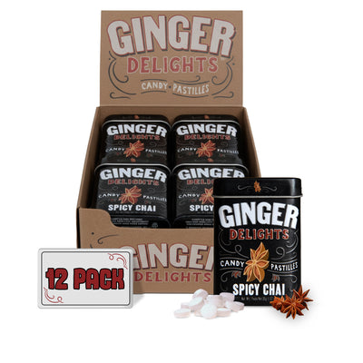 Ginger Delights Spicy Chai 12-Pack tray
