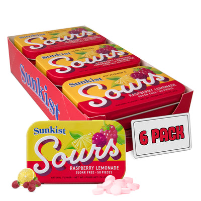 Sunkist Sours Raspberry Lemonade 6-Pack tray