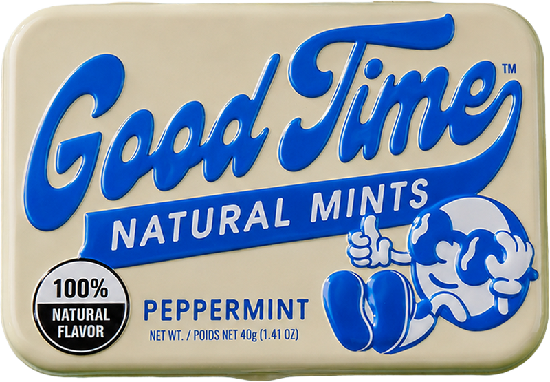 Good Time Natural Mints - Peppermint Case 24 × 6-Pk