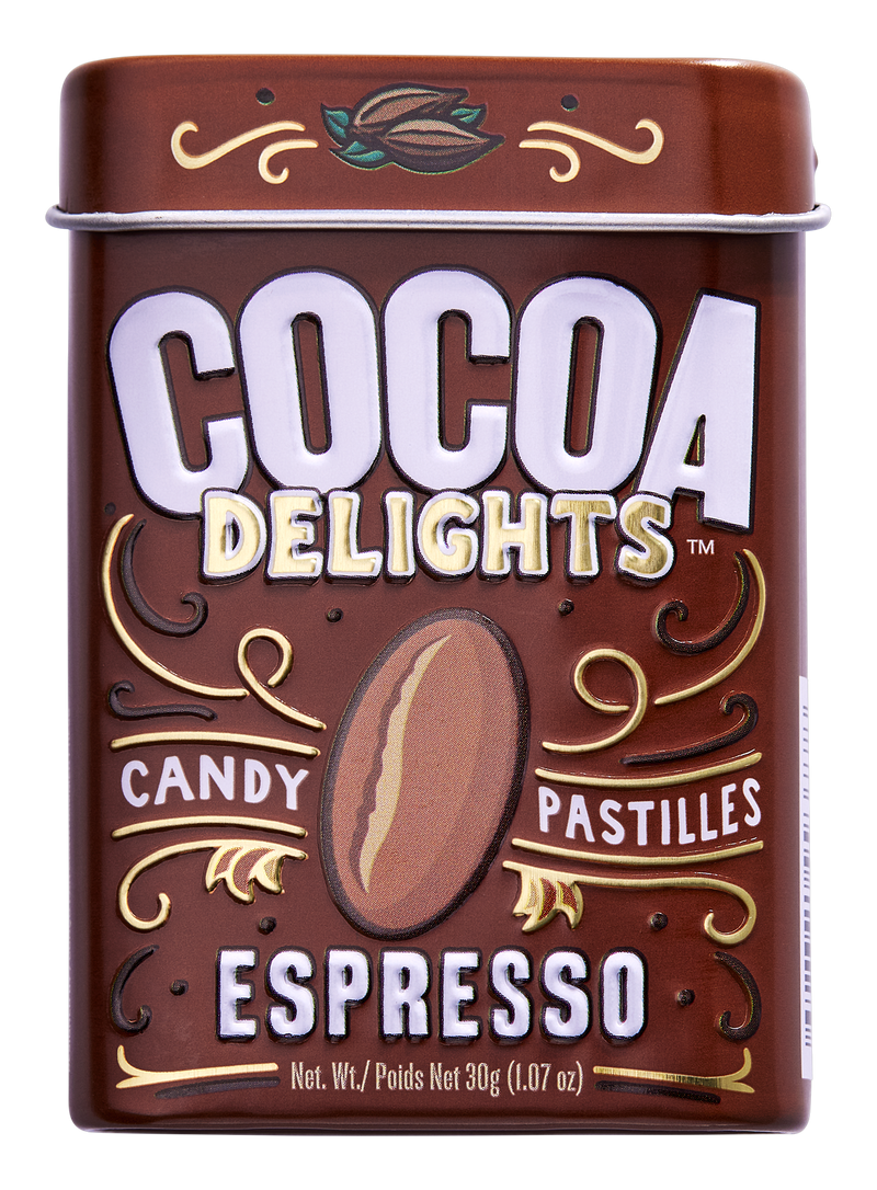 Cocoa Delights Espresso candy pastilles tin
