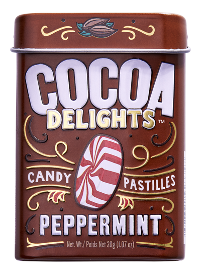 Cocoa Delights Peppermint candy pastilles tin