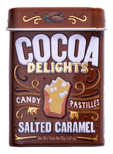 Cocoa Delights Salted Caramel candy pastilles tin