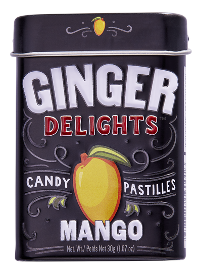 Ginger Delights Mango candy pastilles tin