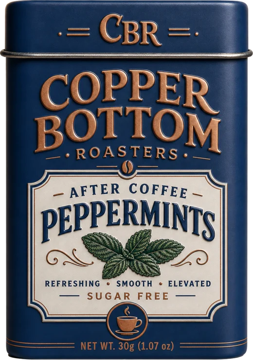 Copper Bottom Roasters private label after-coffee peppermints