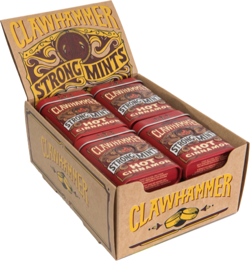 Clawhammer Mints Hot Cinnamon 12-Pack tray