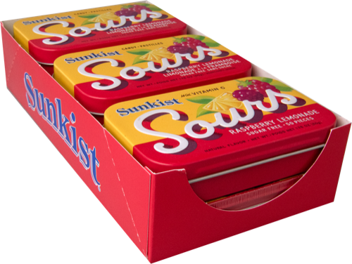 Sunkist Sours Raspberry Lemonade 6-Pack tray